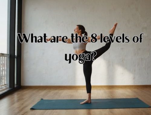 a woman doing another yoga pose wherein she is raising her right legs