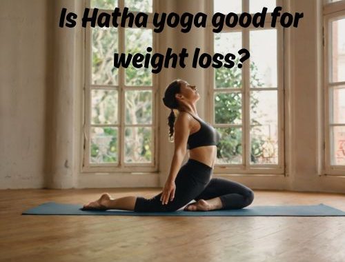 woman having hatha yoga in a peaceful room