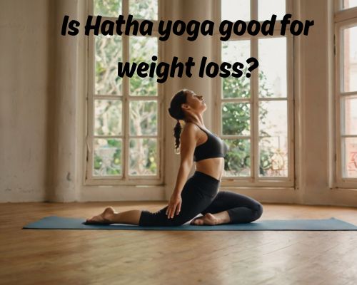 woman having hatha yoga in a peaceful room