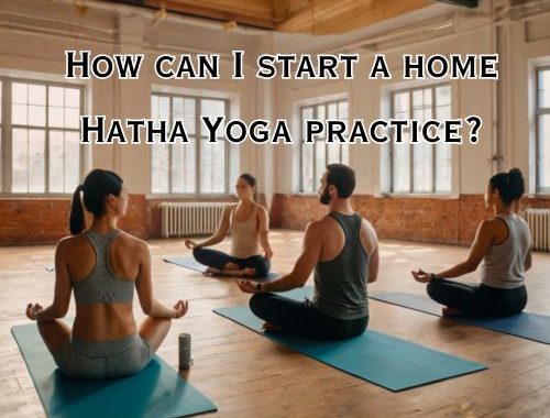 a studio yoga class