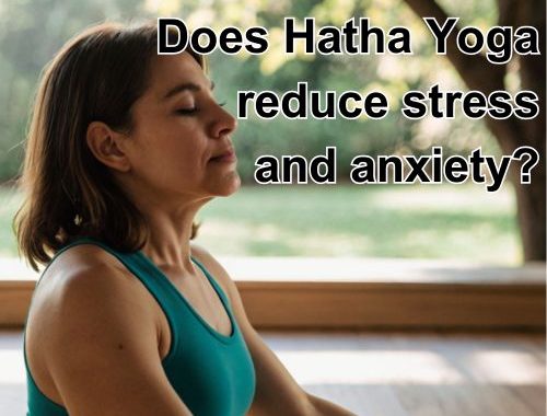 doing hatha yoga to relieve stress