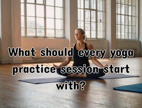 a start of yoga session