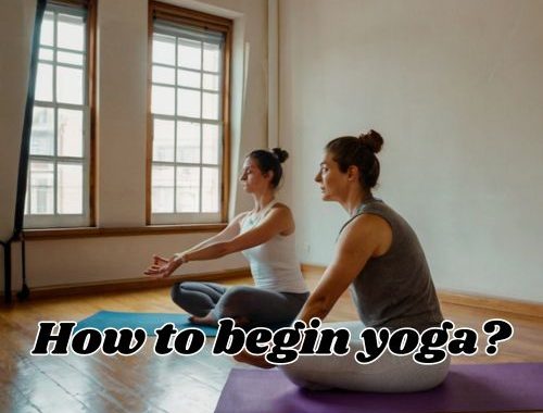 She holds a yoga pose in the quiet studio.